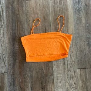 Neon orange tank with cut out